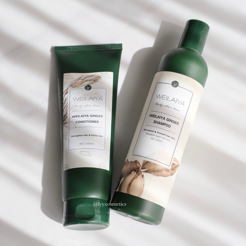 (Đủ Tem Phụ) Cặp Gội Xả Weilaya Gừng Trắng Ginger Shampoo