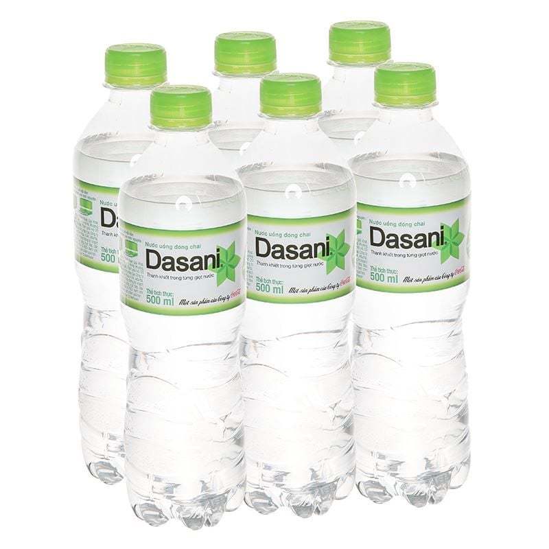 Lốc 6 chai Nước lọc Dasani - 1 chai 500ml