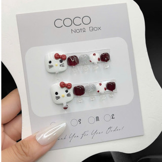  HOTTREND  Móng úp chân Nail Box thiết kế Chân Kitty C055 dễ thương nhà CocoNailbox 