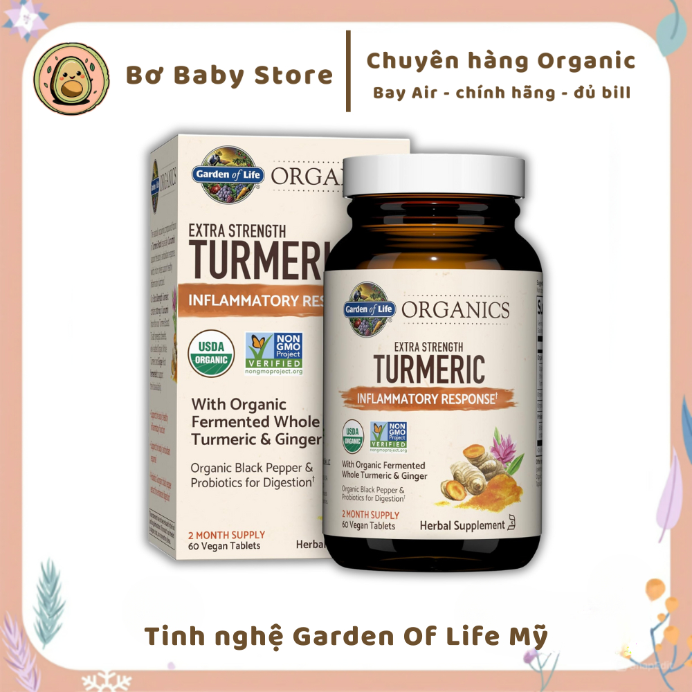 Tinh nghệ Turmeric Garden of Life Mỹ (BILL US)