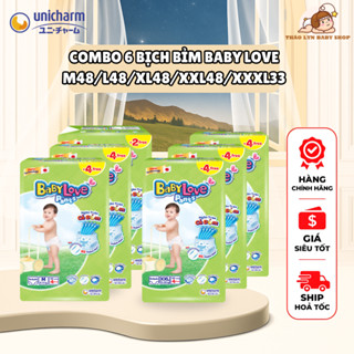   TẶNG Combo 6 Bịch Bỉm Baby Love Ngăn Tràn Cả Đêm M48 L48 XL48 XXL48 XXXL33  