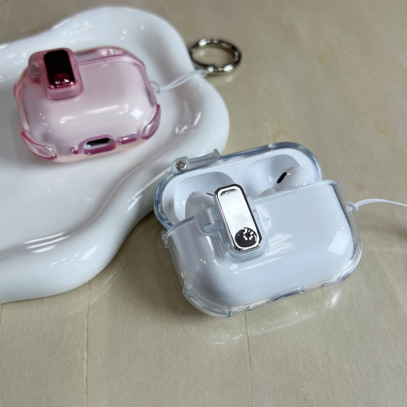 Vỏ Bảo Vệ Hộp Sạc Tai Nghe Mềm Có Móc Khóa Tháo Rời Được Airpods Pro 2 / 3 / Airpods4