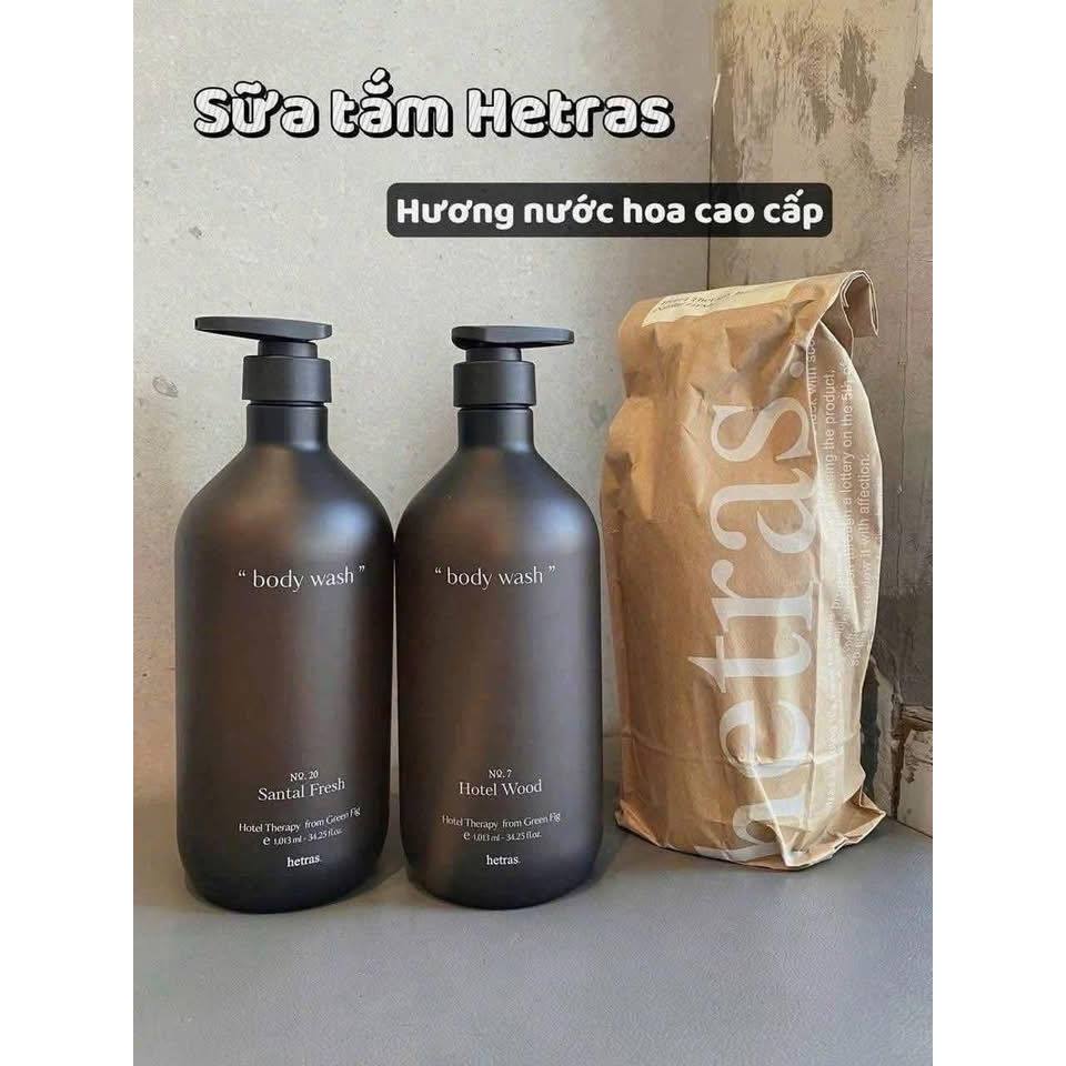 SỮA TẮM HETRAS – MÙI NO.20 SANTAL FRESH, SỮA TẮM NƯỚC HOA 1013ML