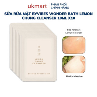  Hộp 10 Miếng Sữa Rửa Mặt Chanh Đường Đen WONDER BATH Lemon Chung Cleanser 