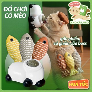 ĐỒ CHƠI CATNIP - Cá bông catnip, Cỏ mèo dán tường giúp mèo giảm stress, hăng hái và thư giãn