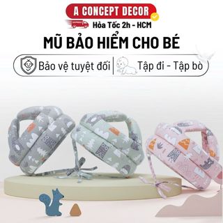 Mũ Bảo Hiểm Cho Bé Tập Đi Tập Bò Siêu Nhẹ A Concept Decor Nón Bảo Vệ Đầu Cho Bé Siêu Êm Ái Chống Va Đập Bảo Hộ Đầu Bé