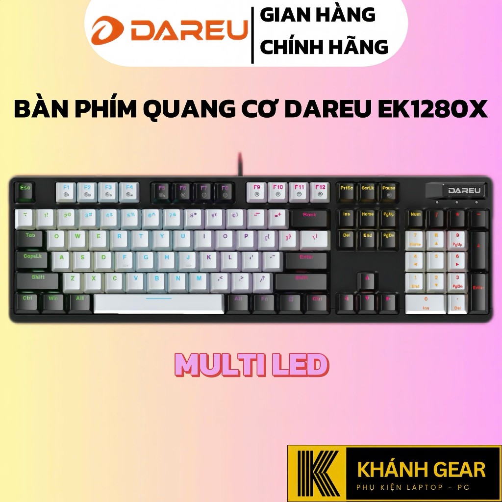 Bàn phím cơ Dareu EK1280X (Blue ,Red ,Brown switch )