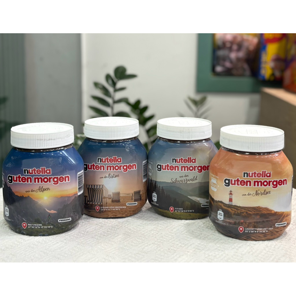 Kem phết Nutella Guten Morgen 750g – socola hạt phỉ béo mịn, bản giới hạn phong cảnh Đức