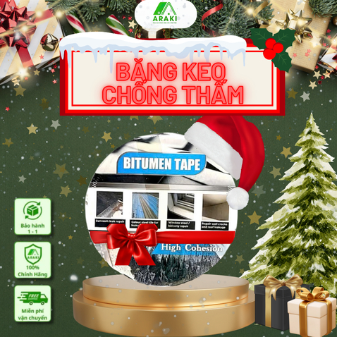 Băng keo chống thấm Araki / Dán mái tôn, Tường, Máng xối, Ban công, lô gia, chống dột cực chắc