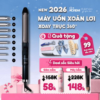  Máy uốn tóc xoăn Hàn Quốc Koremi tự xoay trục 360 độ máy làm tóc xoăn lọn to nhỏ Chuyên nghiệp cho Salon BH 12 tháng 