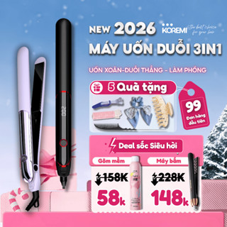  Máy ép duỗi tóc uốn tóc xoăn Hàn Quốc Koremi 3in1 thanh gốm là tóc nhanh giúp kẹp thẳng tóc tránh hư tổn BH 12 tháng 