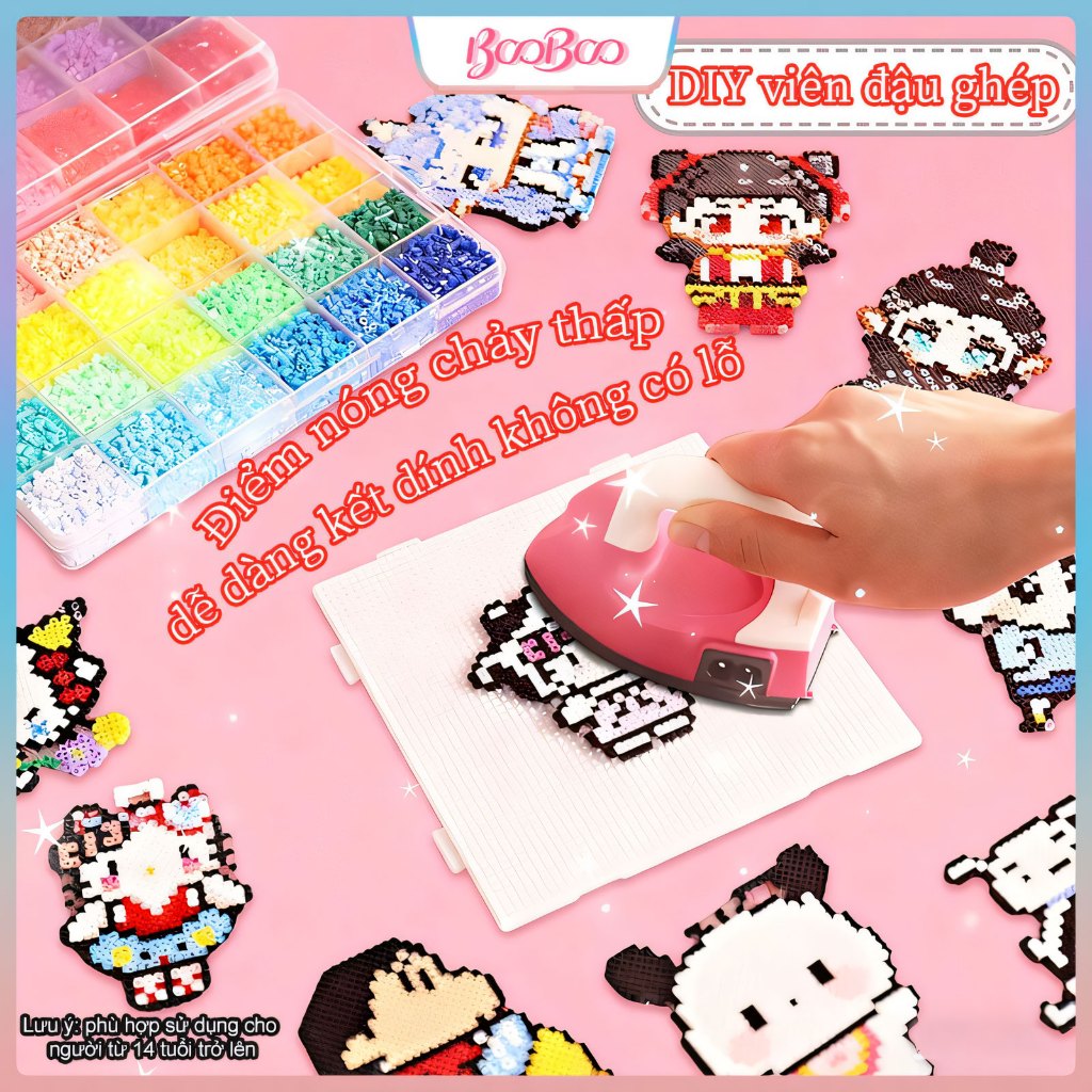 【Hạt Xếp/Combo Đầy Đủ】Đồ chơi tự làm Mẫu mới hạt tổng hợp 2.6mm hạt mini Bộ xếp hạt Bàn ủi