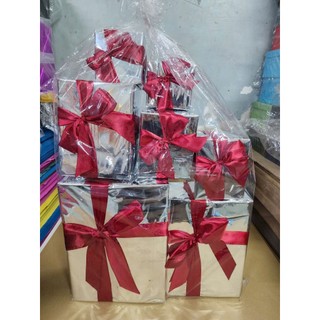 combo hộp trang trí noel gồm 7 hộp nhỏ