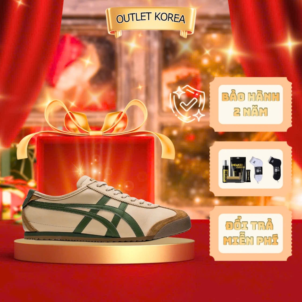 [ GIÀY CHÍNH HÃNG ] Mexico 66 Beige/grass Green - Bảo hành 12th FULL BOX