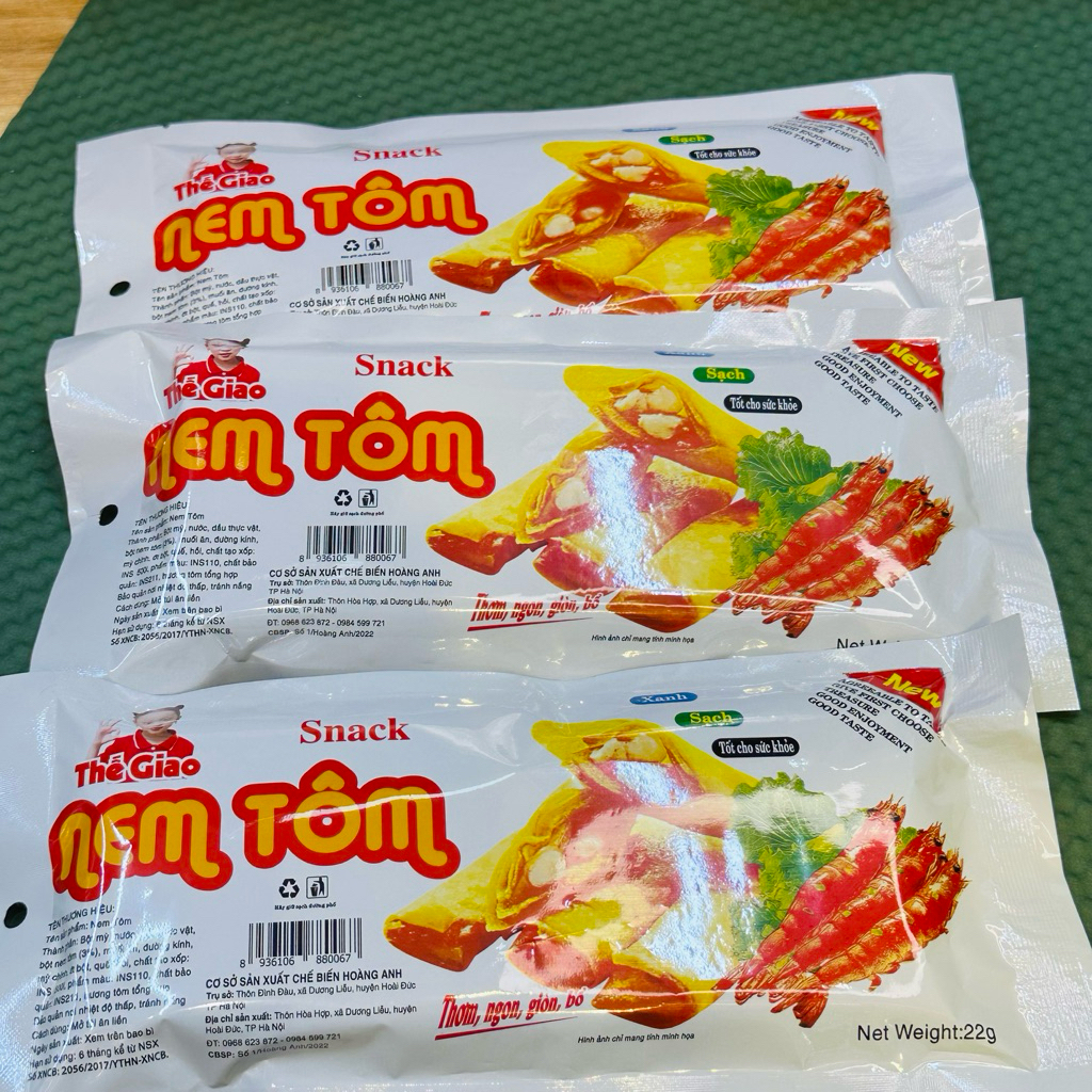 [ GIÁ SIÊU RẺ ] 2K SNACK NEM TÔM COMBO 10G