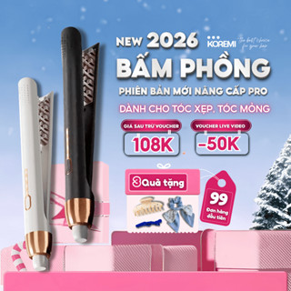  Máy bấm xù dập phồng tóc chân vuông 2in1 mềm mượt không gãy tóc KOREMI cao cấp hottrend 2023 BH chính hãng 12 tháng 
