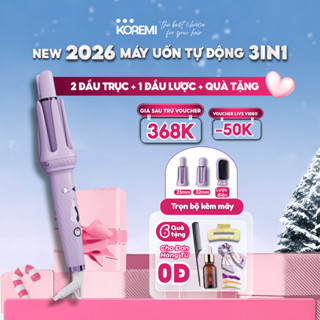  Combo 3in1 Size 32 Size 25 Lược Điện máy uốn tóc tự động KOREMI PRO Cao Cấp 2025 Máy uốn xoăn chống bỏng An Toàn 