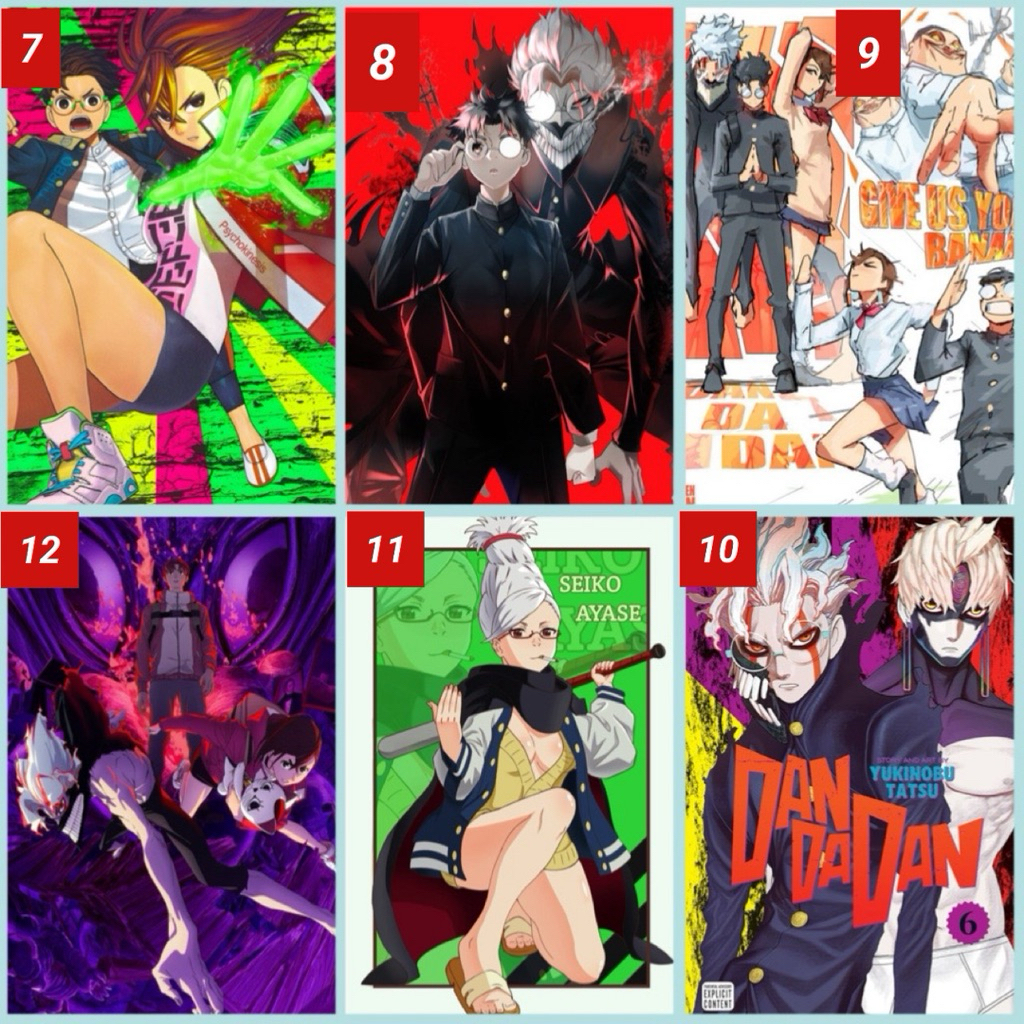 Ảnh Posster dandadan 3 tấm a4 khác nhau / tranh ảnh anime hình dandadan