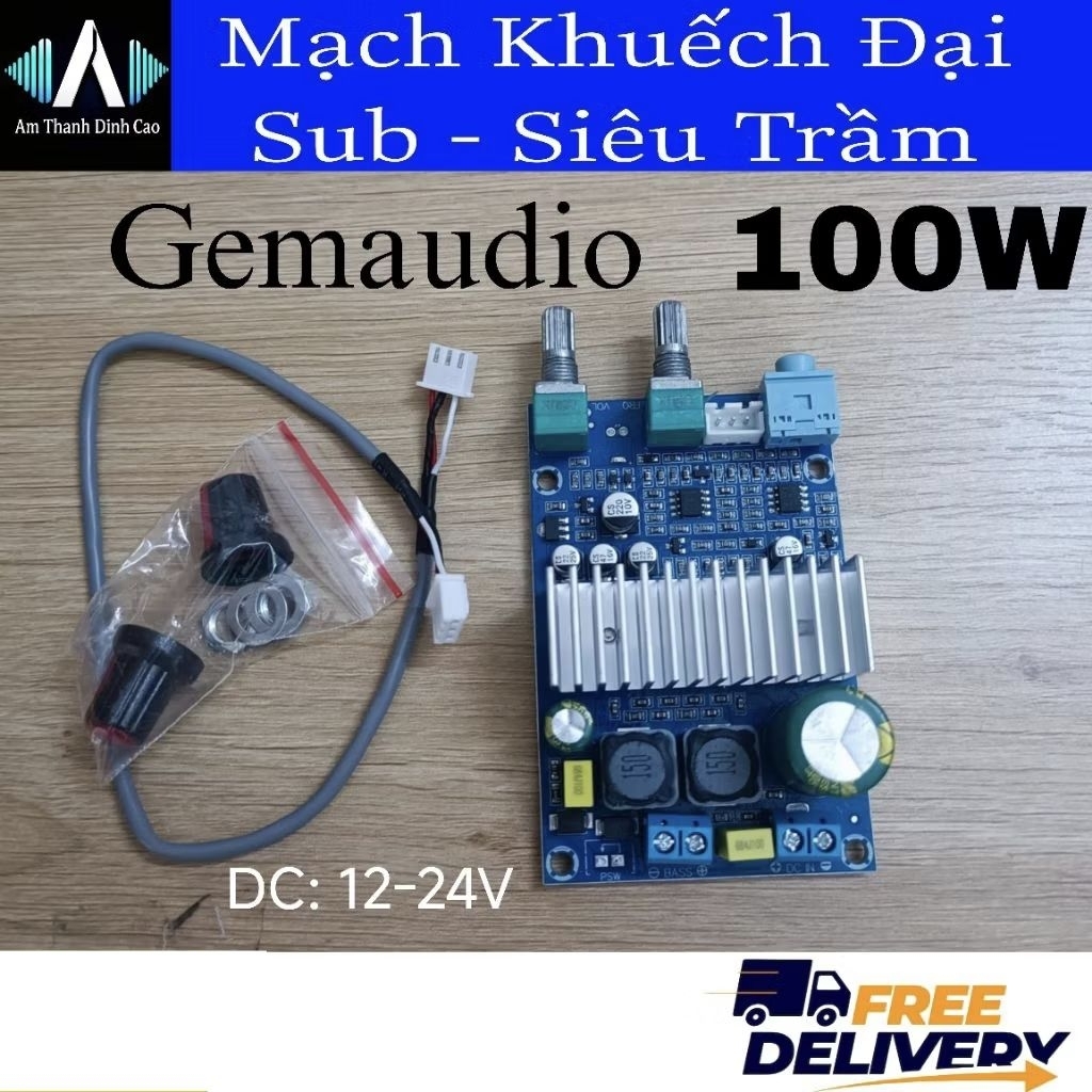 Mạch 𝗦𝘂𝗯 𝗚𝗲𝗺𝗮𝘂𝗱𝗶𝗼 𝟭𝟬𝟬𝗪 Siêu Trầm Mono Diy