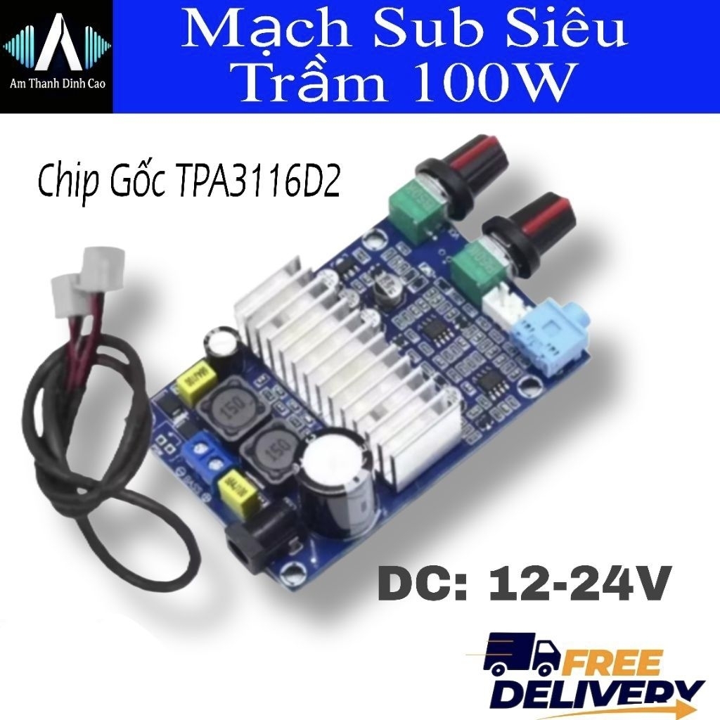 𝗠ạ𝗰𝗵 𝗦𝘂𝗯 𝟭𝟬𝟬𝗪 Mạch loa siêu trầm biến Sub hơi thành Sub điện chip 𝗧𝗣𝗔𝟯𝟭𝟭𝟲𝗗𝟮 32 chân DIY