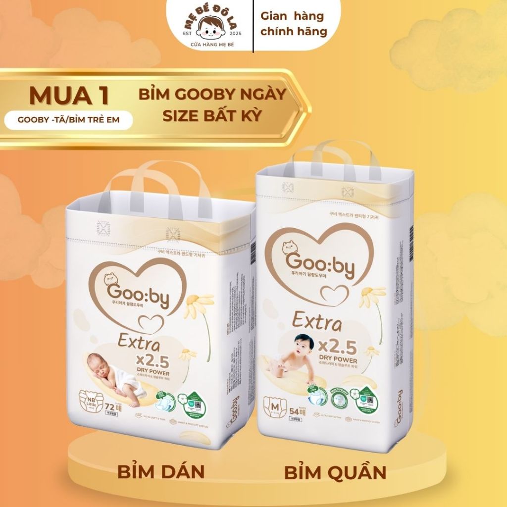 1 Bịch Bỉm Gooby Ngày -  Bỉm Gooby Ngày Full Size NB-XXXL