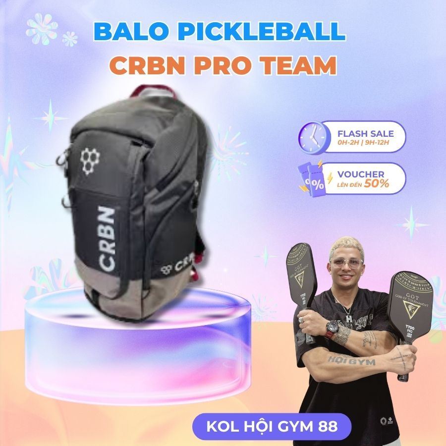 Balo Pickleball CRBN Pro Team Chính Hãng – Balo Thể Thao Siêu Rộng Rãi Chất Liệu Bền Bỉ