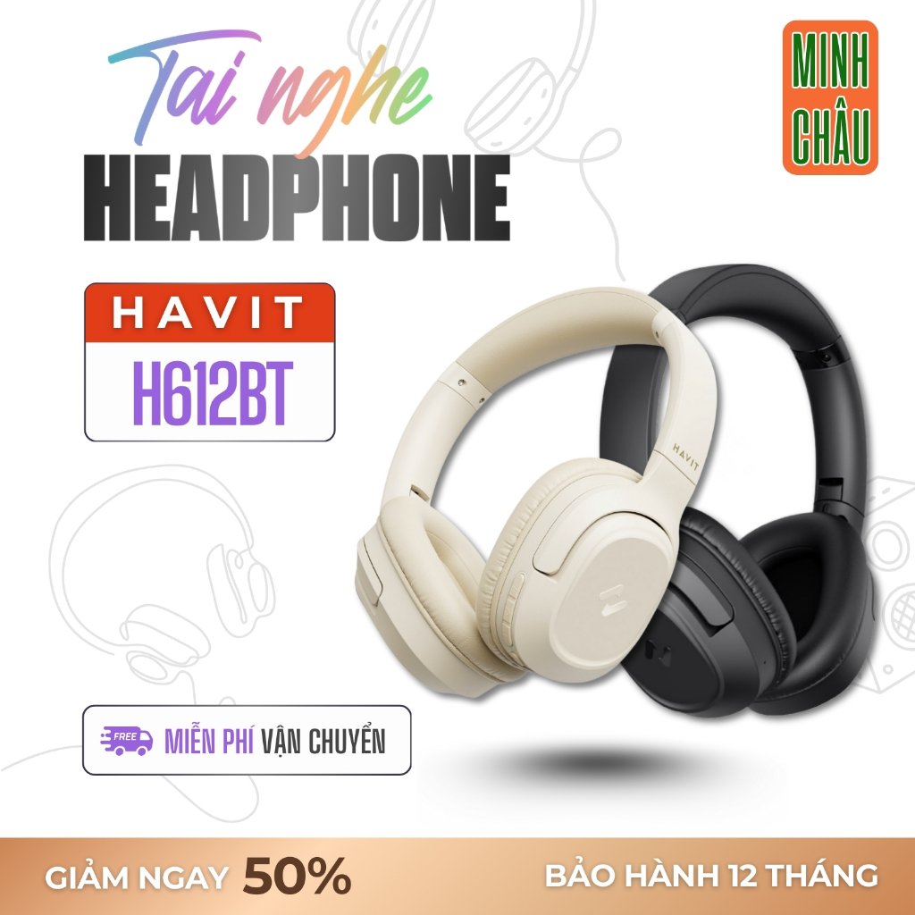 Tai Nghe Headphone Bluetooth HAVIT LIFE NC01H, BT 5.4, Âm thanh Stereo, Nghe Đến 50 giờ, App Havit L