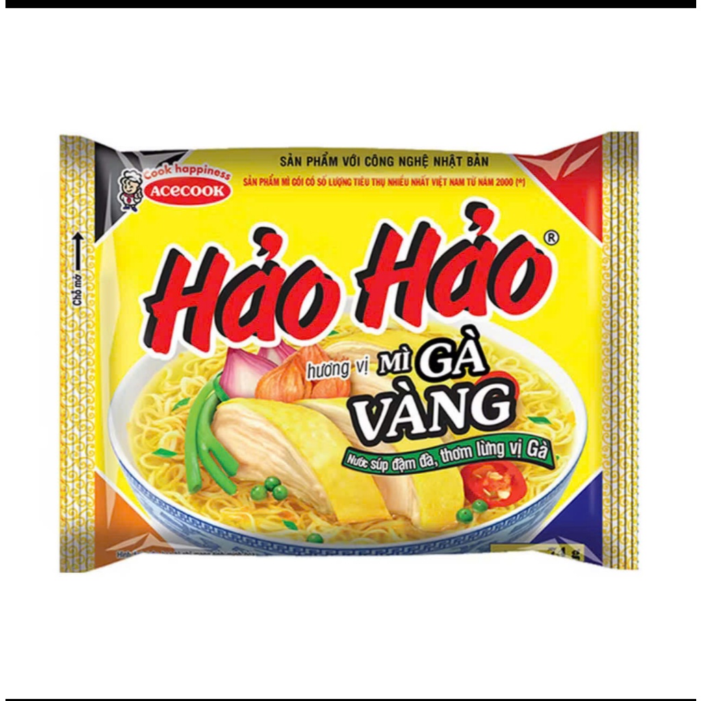 COMBO 10 GÓI MÌ Hảo Hảo hương vị Mì Gà Vàng - Mì ăn liền Hảo Hảo gà vàng -(74g/gói) - Hảo Hảo vị gà