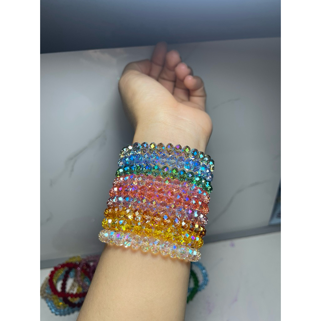 (Shimmer) Bán Lẻ Hạt Pha Lê Swarovski bánh cam 8ly Shimmer 2x