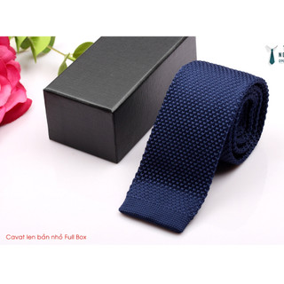 Cà Vạt Len Cao Cấp Bản nhỏ 6Cm - Cavat Tự Thắt, Tặng kèm hộp