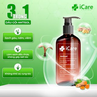  Dầu Gội iCare Pharma Antisol Hỗ Trợ Làm Giảm Tình Trạng Gàu Nấm Viêm Giúp Da Đầu Sạch Khỏe 