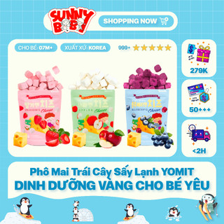   HÀN QUỐC  Phô Mai Trái Cây Sấy Lạnh YOMIT - Bệ Phóng Canxi Tự Nhiên Cho Bé Cao Lớn Mỗi Ngày 