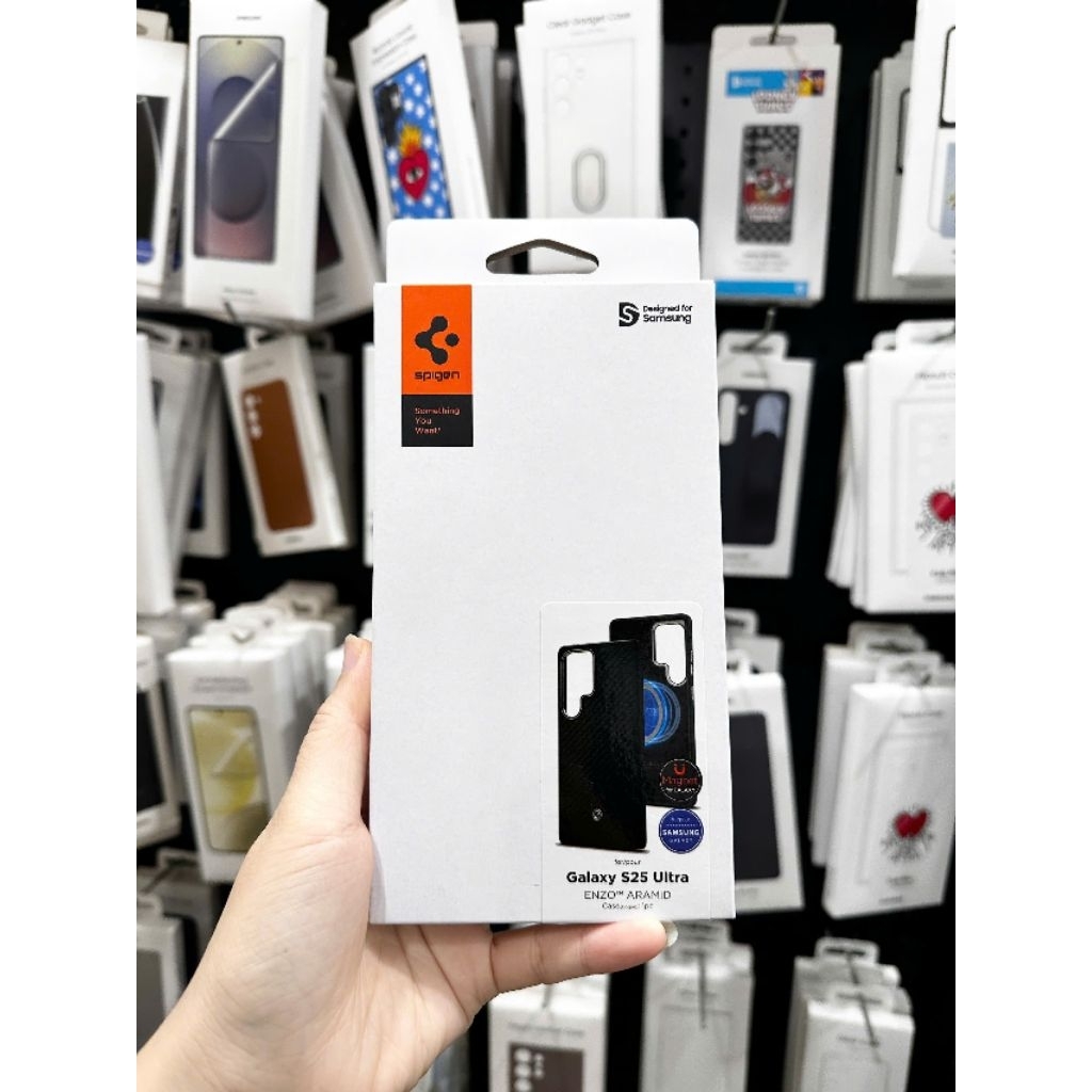 Ốp Lưng Enzo Aramid Galaxy S25 Ultra. Hàng Chính Hãng Nguyên Seal. Siêu Mỏng, Siêu Bền