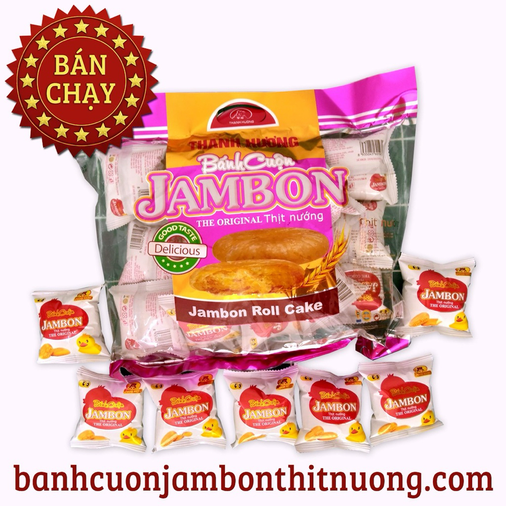 ( Bán lẻ) Bánh Cuộn Jambon Thanh Hương Jambon Roll Cake Vị Thịt Nướng