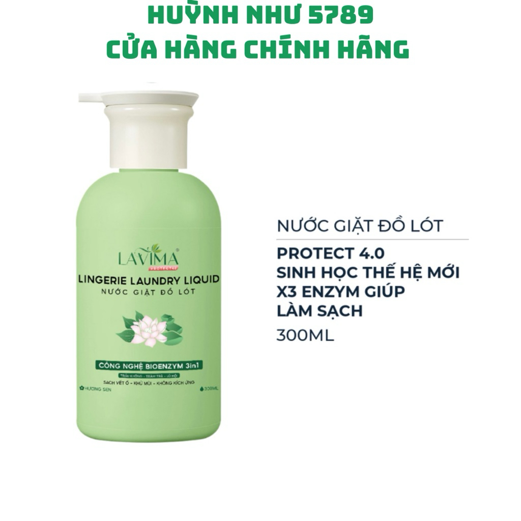 [CHÍNH HÃNG]Nước giặt đồ lót Lavima sinh học thế hệ mới protect 4.0 300ml