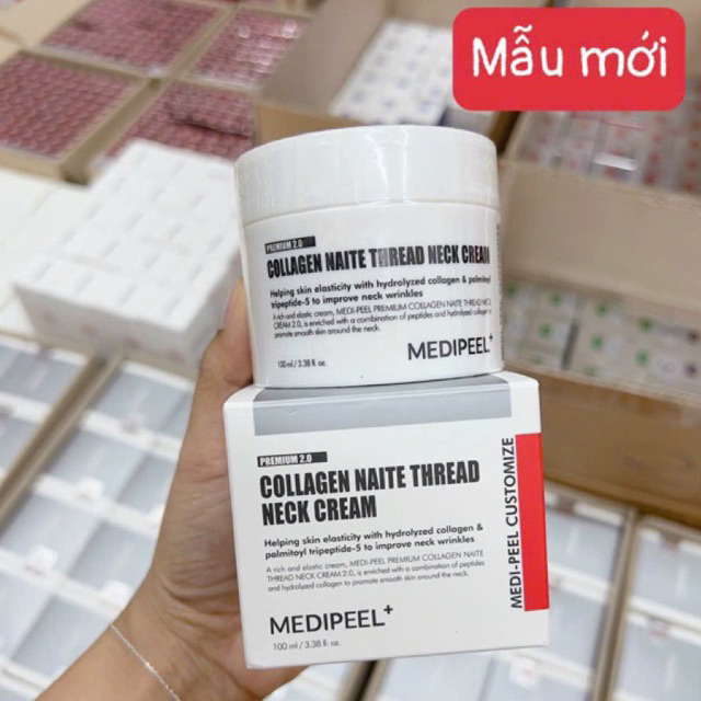 Kem Dưỡng Chống Lão Hóa Chuyên Sâu Cho Vùng Da Cổ MediPeel Naite Thread Neck Cream 100ml