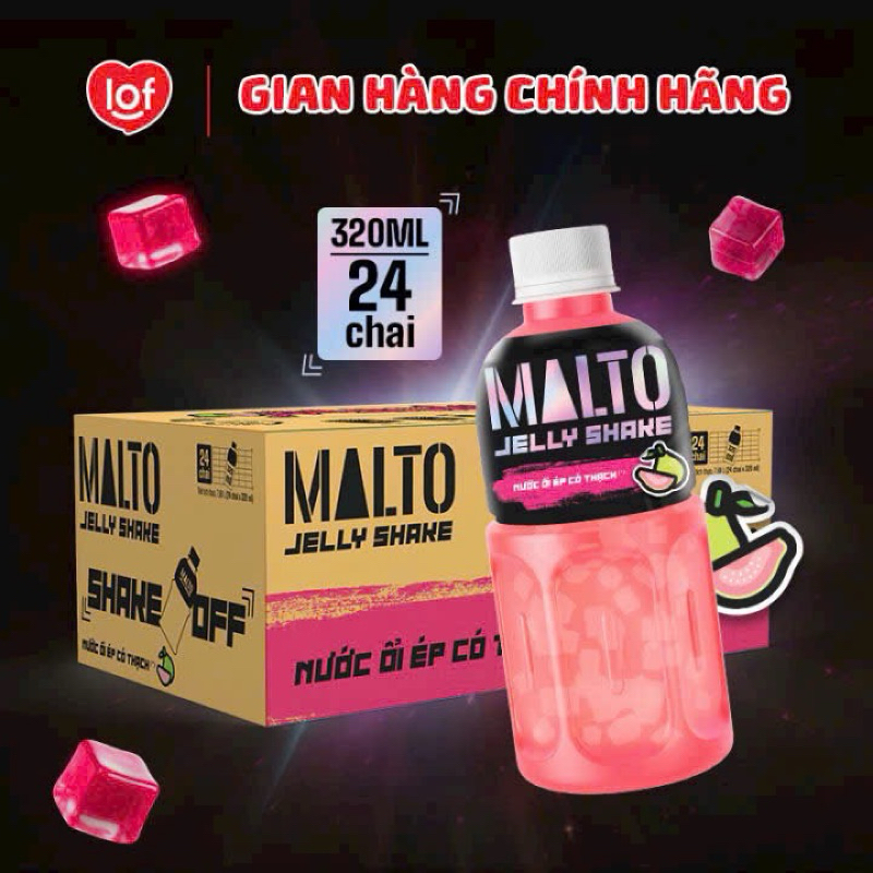 Nước ổi ép có thạch Malto 24 chai 320ml