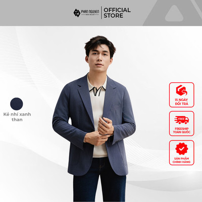 Áo blazer nam Phan Nguyễn, chất liệu cao cấp, mềm mại, thoáng, hạn chế nhăn, form slim fit AVL.806
