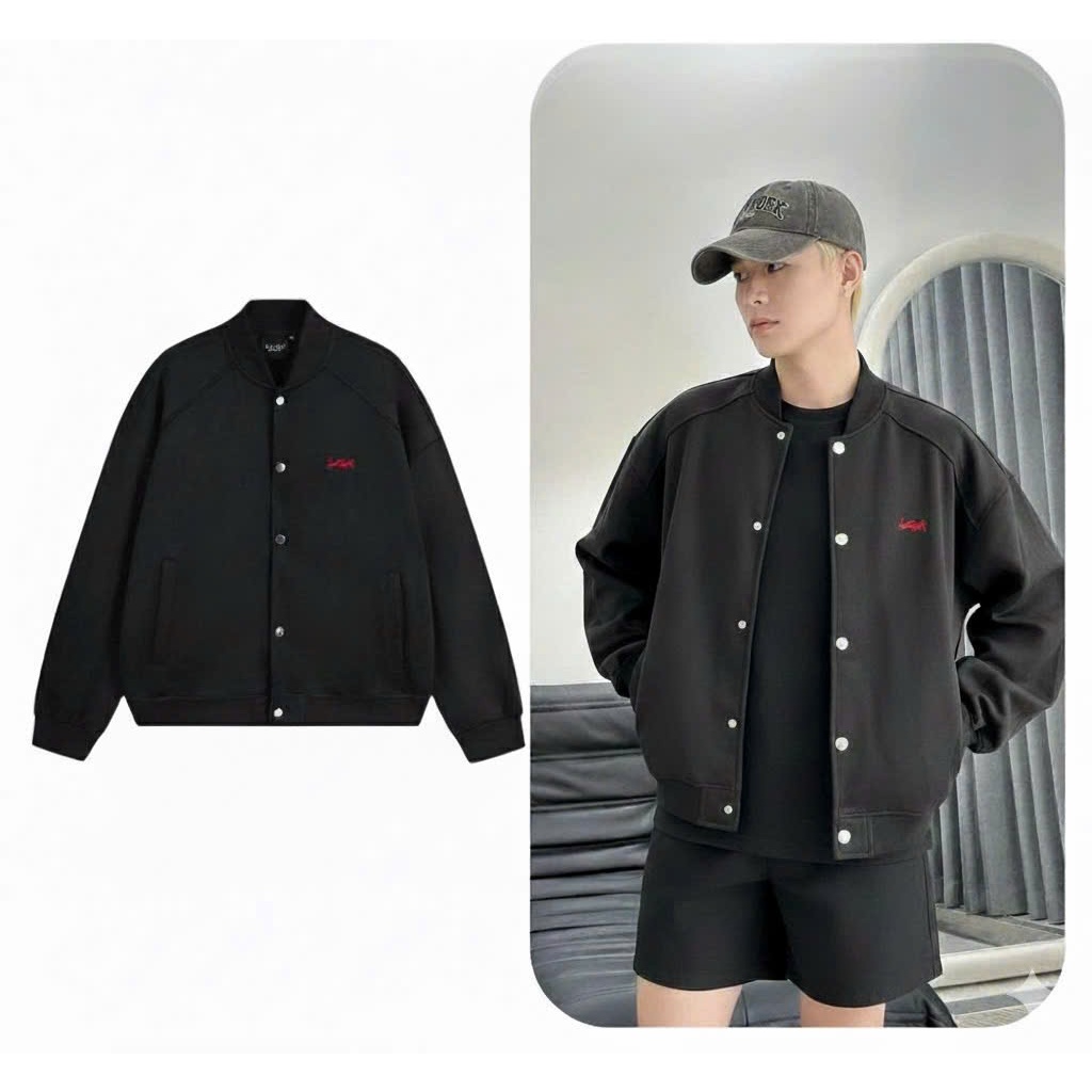 Áo khoác BOMBER nỉ 2 da JULIDO áo khoác nỉ logo M thêu nổi dày dặn (FORM BOXY) -  Hot 2025 | BigBuy360 - bigbuy360.vn
