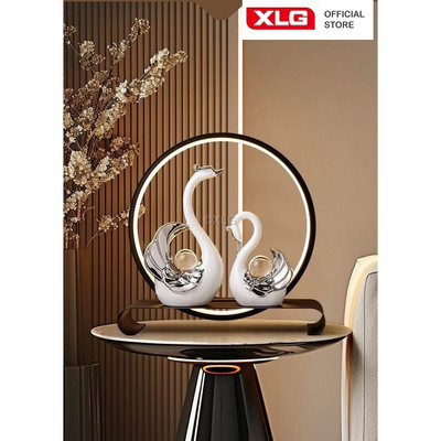 ĐỒ DECOR TRANG TRÍ NỘI THẤT – ĐÔI THIÊN NGA TRẮNG 16CM + 24CM