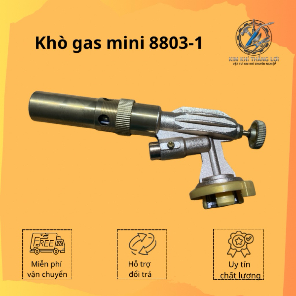 Khò Gas Mini 8803-1, Khò Đồng Nguyên Khối, Đánh Lửa Tự Động, Quà Tặng kèm ic tự động và sứ cách nhiệt, Đèn khò Gas