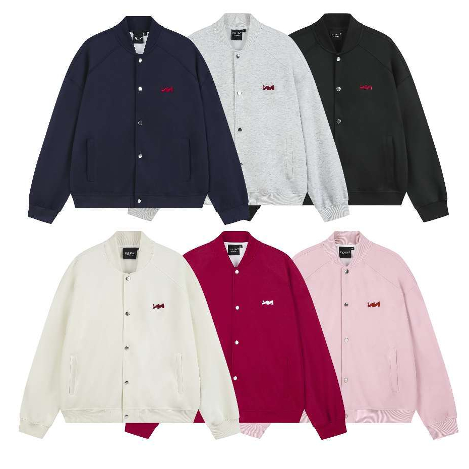 Áo khoác BOMBER nỉ 2 da JULIDO áo khoác nỉ logo M thêu nổi dày dặn (FORM BOXY) -  Hot 2025