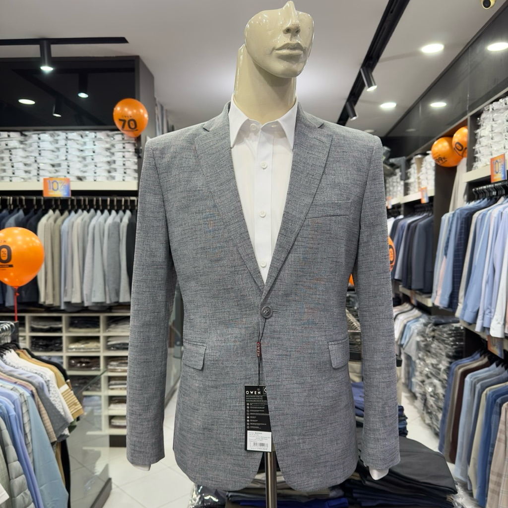 Áo blazer nam Áo vest nam Owen 2 lớp màu slim fit 1 khuy BLS256125