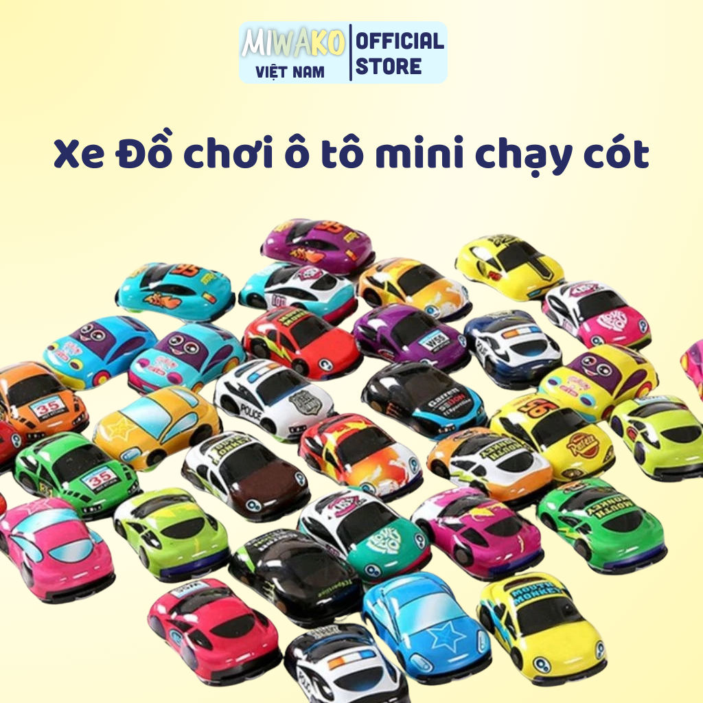 [Quà Tặng] Xe Đồ chơi ô tô mini chạy cót - Miwako Official