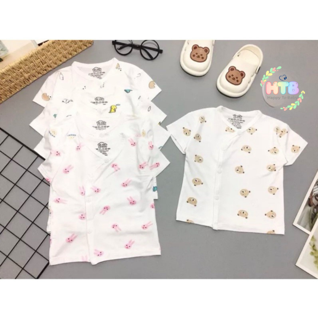 Combo 5 Áo Cộc Tay Họa Tiết Chất Pettit Cho Bé VT-MV- Monbee Kids Chất Liệu Mềm Mịn - Happ