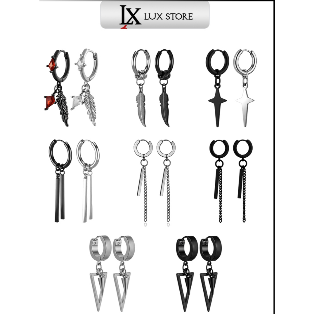 Khuyên Tai Titan Xỏ Lỗ - Phụ Kiện Basic Hot Trend - Bông Tai Nam Nữ Cá Tính Lux Store (1 Chiếc)