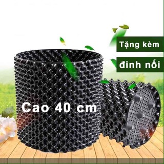[SALE] 5 MÉT Bầu ươm cây V6 CAO 40CM dày 6mm, cắt theo mét dài khách đặt, tặng ốc vít-77901