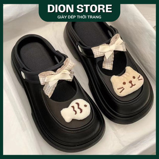  Dép sandal nữ Mary Jane Mèo Cá đế dày thoải mái chống trơn trượt xinh xắn dễ thương phong cách Hàn Quốc DIONSTORE 