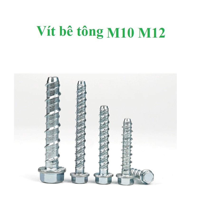 M10, M12 Vít Bê tông ( Vít bắn trực tiếp bê tông không tắc kê) M10, M12
