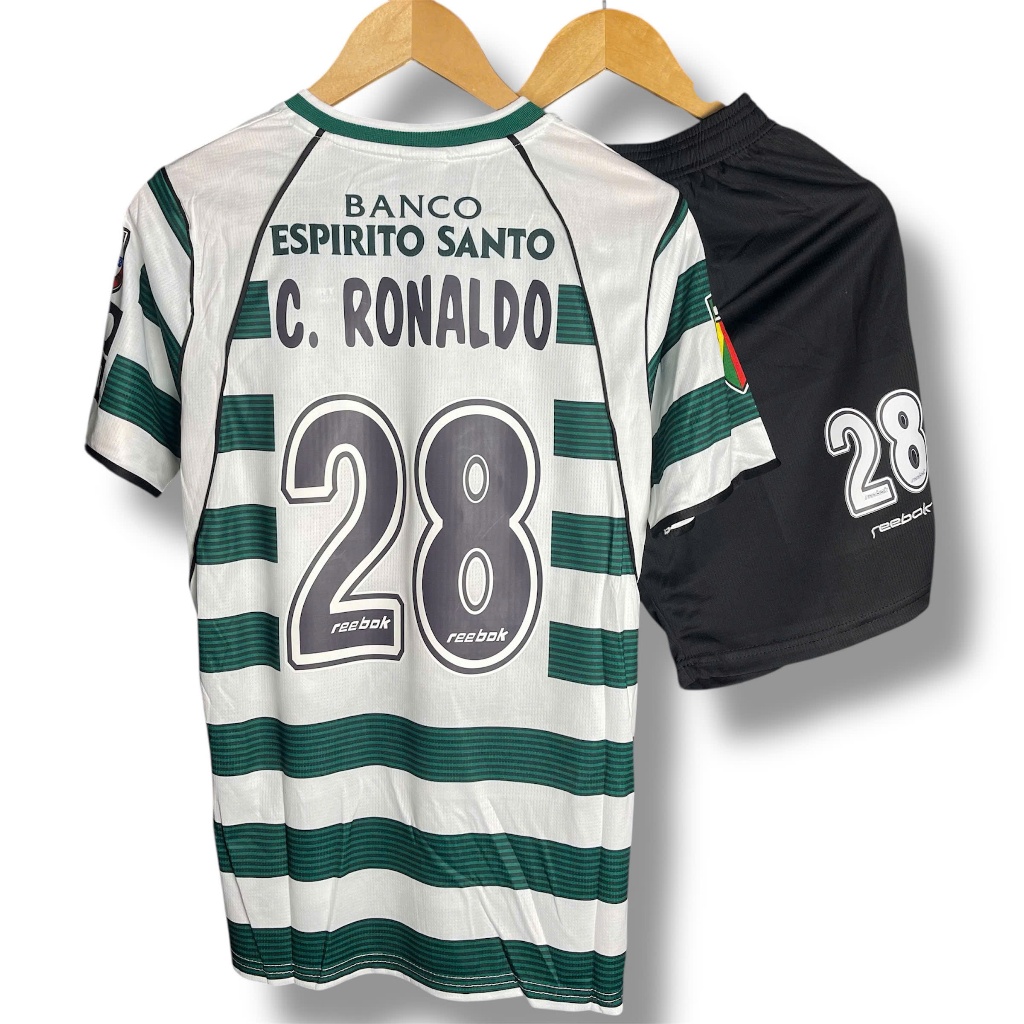 Bộ Sporting Lisbon Retro 2002/03 FAN (Áo + Quần) | Bộ Đồ Bóng Đá Retro Bản FAN - QUYNH HOA FOOTBALL